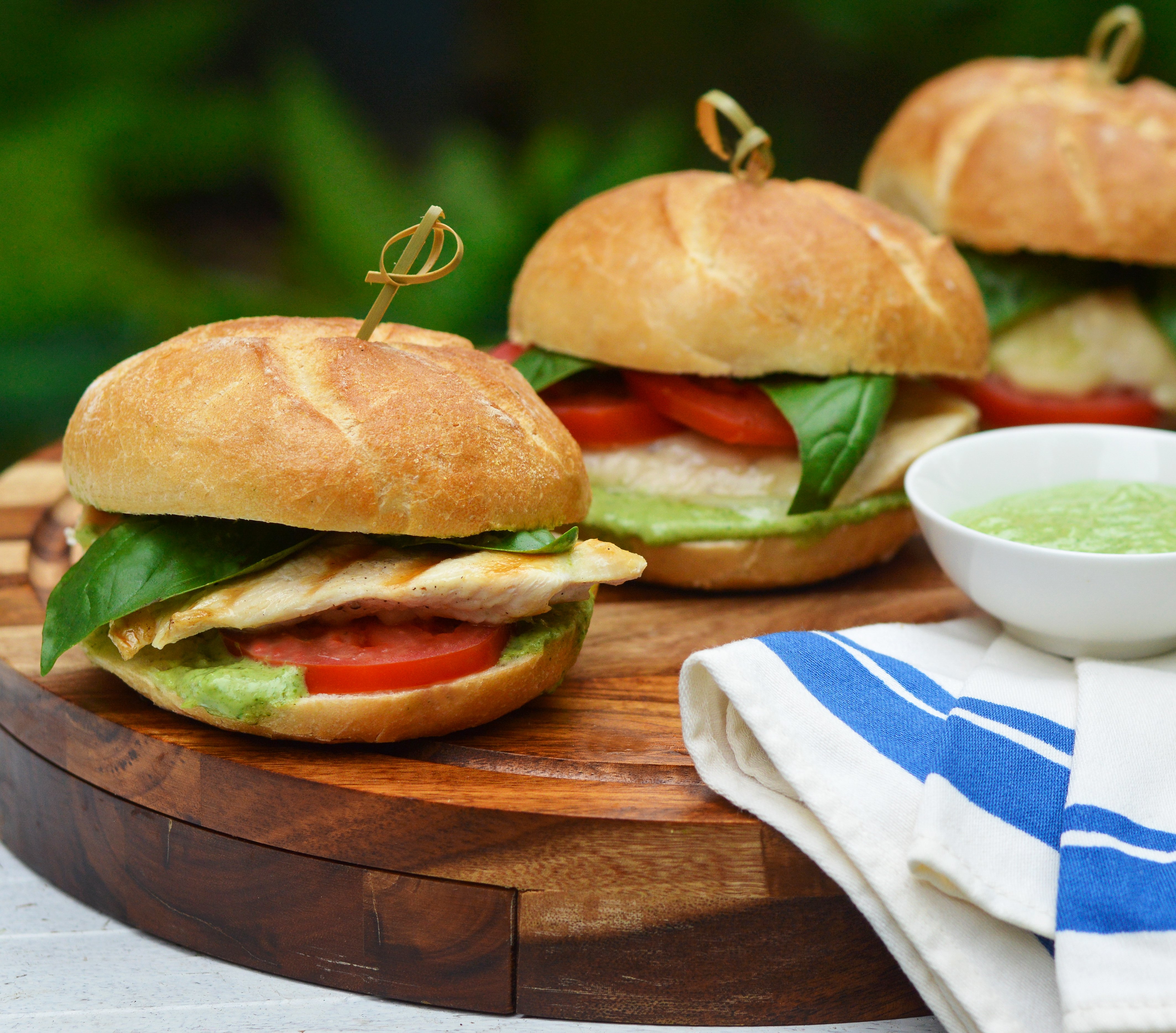 Grilled Chicken Sandwiches with Basil Aioli Aurora Satler