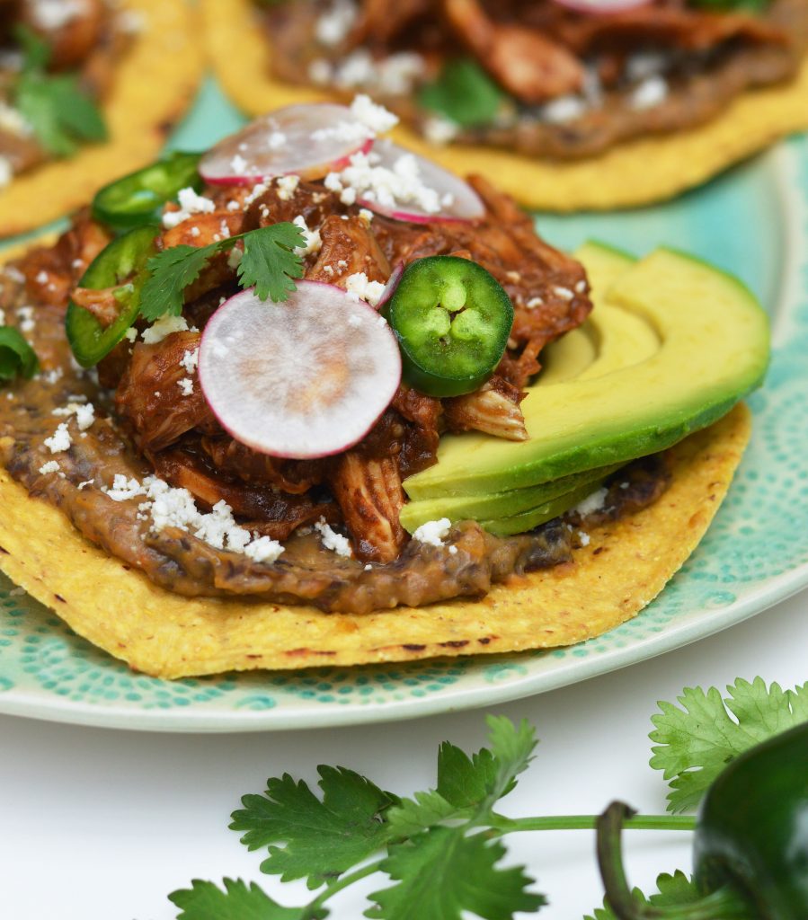 Mole Chicken Tostadas - Aurora Satler